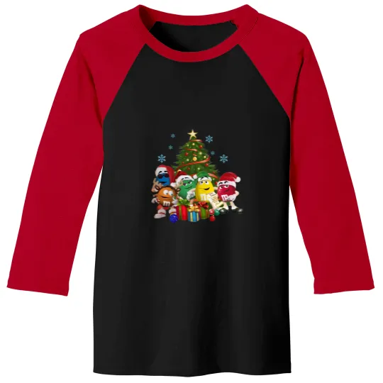Discover Christmas M&M Candies Baseball Tees