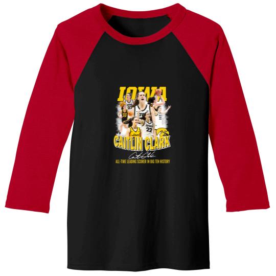 Discover Caitlin Clark All Time Leading Scorer In Big Ten History Baseball Tees, Basketball 2024 Caitlin Clark Baseball Tees