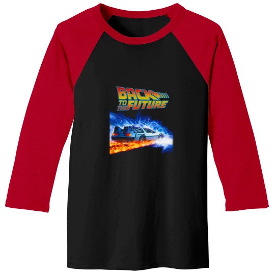 Discover back to the future PNG just DTF halftone black Baseball Tees