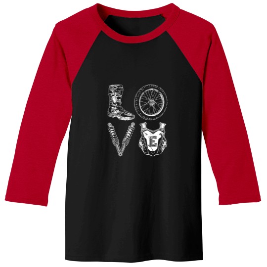 Discover Dirt Bike love Baseball Tees