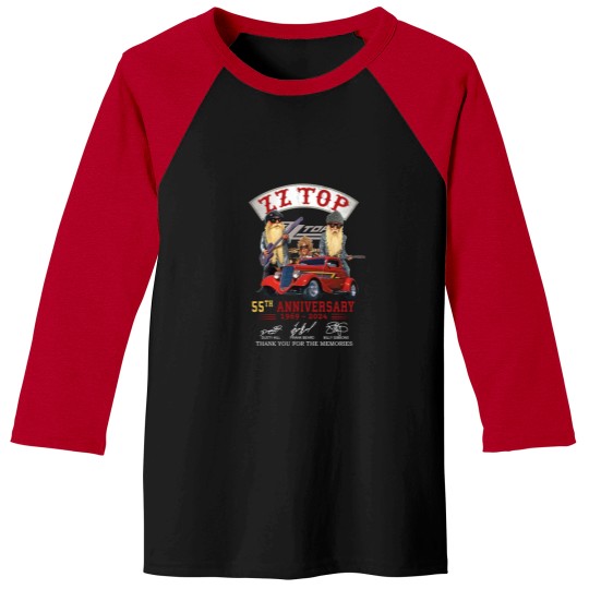 Discover ZZ Top 55th Anniversary Baseball Tees, ZZ Top Rock Band Baseball Tees