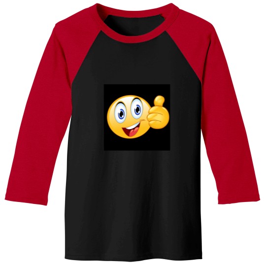 Discover Thumbs up smiley face Baseball Tees