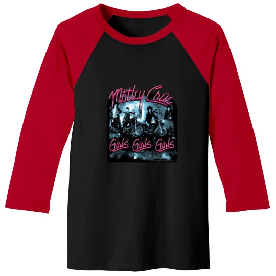 Discover Motley Crue Girls Girls Girls Baseball Tee - Black Design