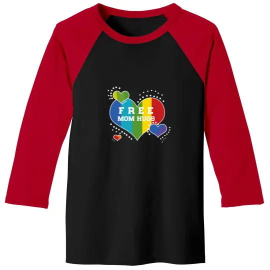 Discover Free Mum Hugs Rainbow Heart Classic Baseball Tees