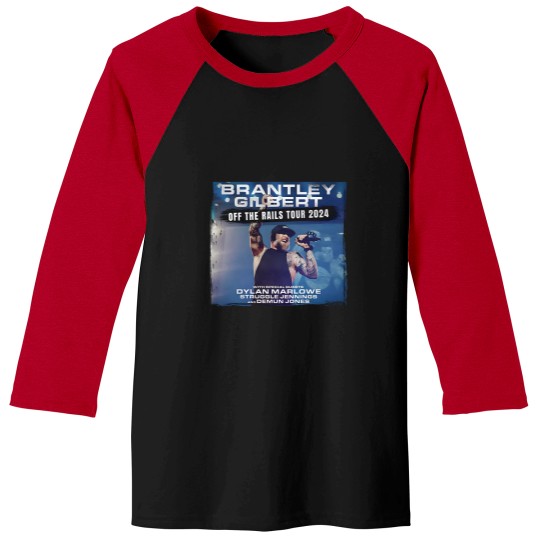 Discover Brantley Gilbert Off The Rails Tour 2024 Baseball Tees -