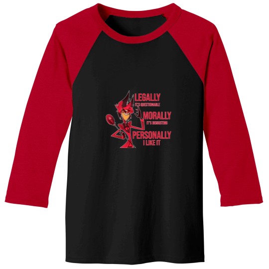 Discover Alastor Hazbin Hotel Meme Baseball Tees