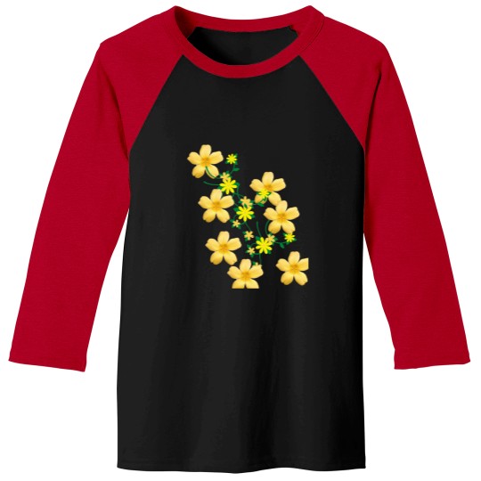 Discover Yellow Floral Design! Classic Baseball Tees