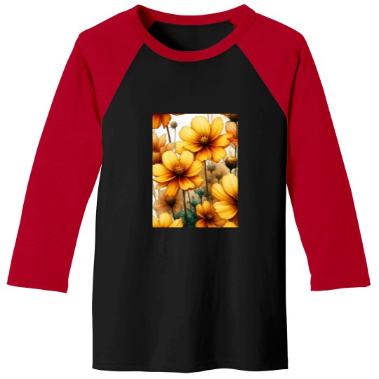 Discover Vibrant Yellow Cosmos Flowers Add a Splash of Sunshine to Your Space Classic Baseball Tees