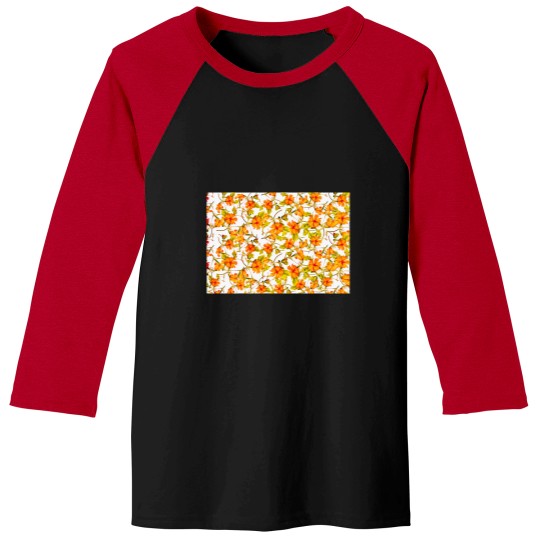 Discover Yellow Flowers Premium Scoop Baseball Tees