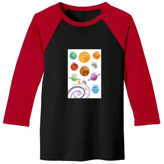 Discover Planets Colour,Cosmis Sound Classic Baseball Tees