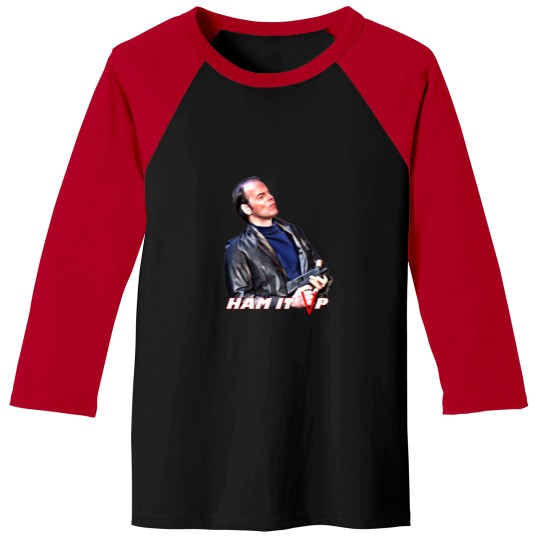 Discover V THE FINAL BATTLE - Ham it up Baseball Tees