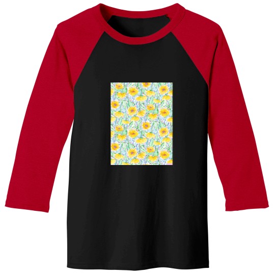 Discover Midsummer sunflowers Long Baseball Tees