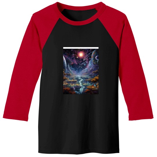 Discover Cosmic Dream Land Graphic Baseball Tees