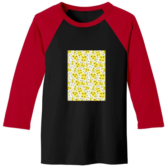 Discover Daisy Daisies Yellow Floral Colorful Pattern Graphic Baseball Tees