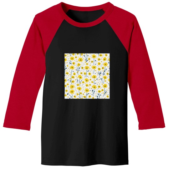Discover Field of Daisies Premium Scoop Baseball Tees