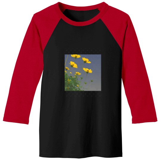 Discover Vibrant Yellow Flowers in a Sea of Green Gift Classic Baseball Tees