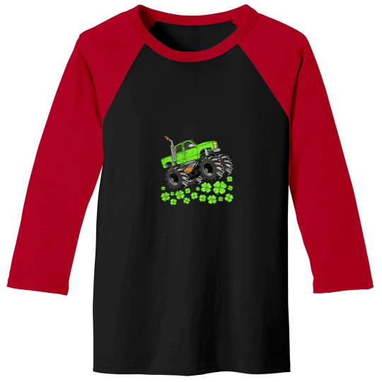 Discover Boys St Patricks Day Toddler Lucky Monster Truck Baseball Tees