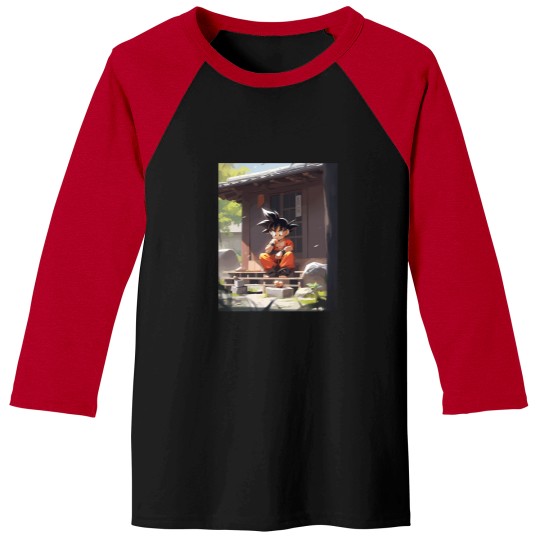 Discover Kid Goku Dragon Ball Art Baseball Tees