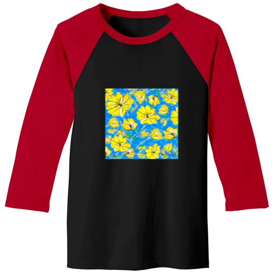 Discover Yellow Flowers by Jan Marvin Essential Baseball Tees