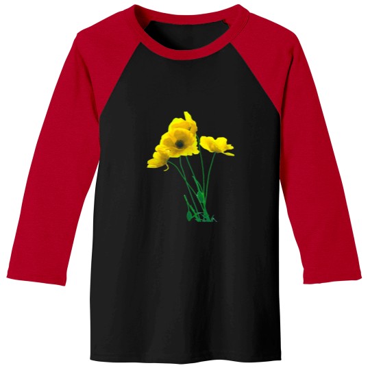 Discover Yellow Californias Poppy Artistic Design Vector Classic Baseball Tees
