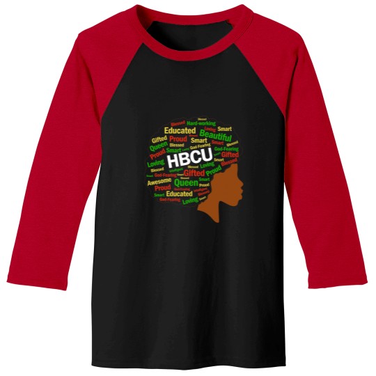 Discover Women HBCU Grad Afro History Girls Historical Black College Baseball Tees