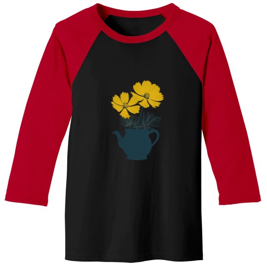 Discover Vintages Yellow Cosmos Flowers Classic Baseball Tees