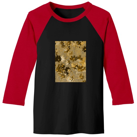 Discover Cosmos Flowers Garden Sepia Color Premium Scoop Baseball Tees