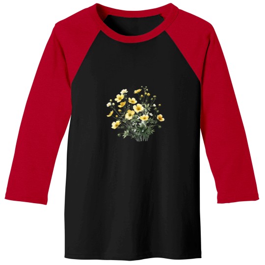 Discover Yellow Cosmos Flowers Essential Baseball Tees