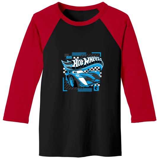 Discover Hot Wheelsss Blue Geometric Race Car Baseball Tees