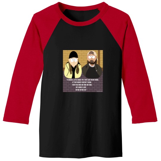 Discover Jay and Silent Bob SouthPark Cartoon Mash-Up Baseball Tees