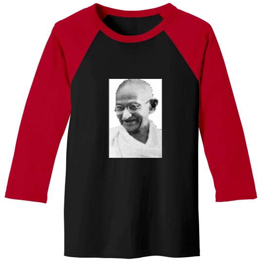 Discover Gandhi Portrait Baseball Tees