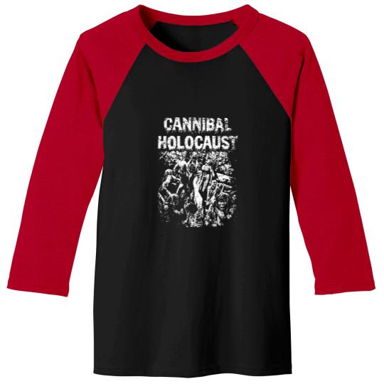 Discover Shop Men_s Cannibal Holocaust White Stake Vintage Baseball Tees NO NUNS Vampire Baseball Tees