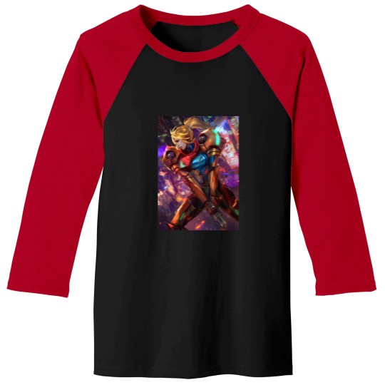 Discover Samus Aran Is Ready For Action Baseball Tees