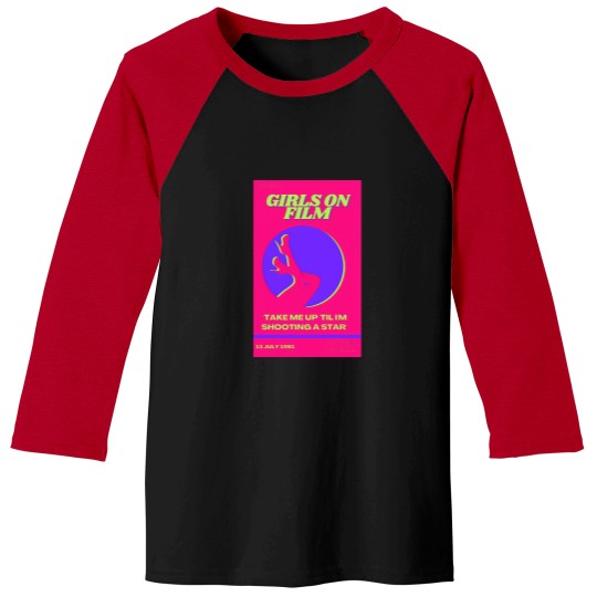 Discover Girls On Film Magazine Design Baseball Tees
