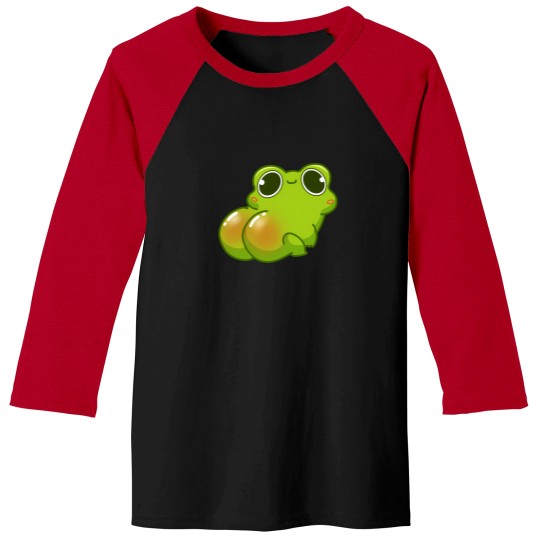 Discover Kawaii Frog Back View 1 Baseball Tees
