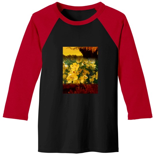 Discover Yellow Lantana Baseball ¾ Sleeve Baseball Tees