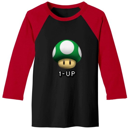 Discover 1 Up Shroom Baseball Tees