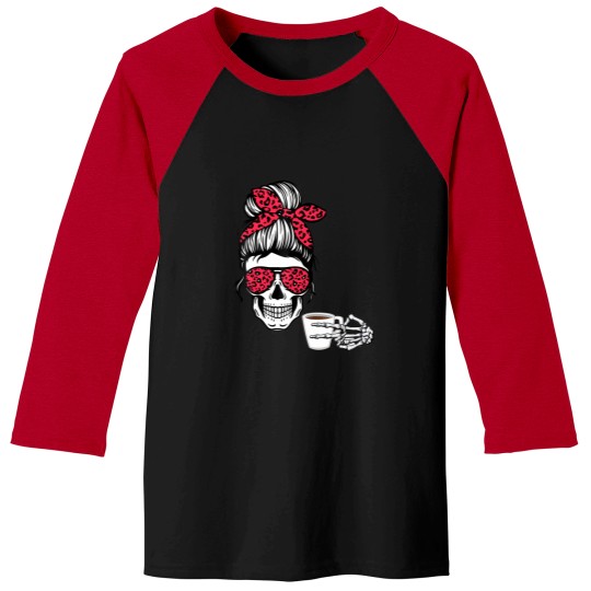 Discover messy bun halloween apparel coffee lover Baseball Tees