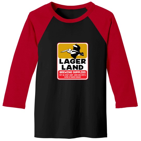 Discover Lager Land Baseball Tees