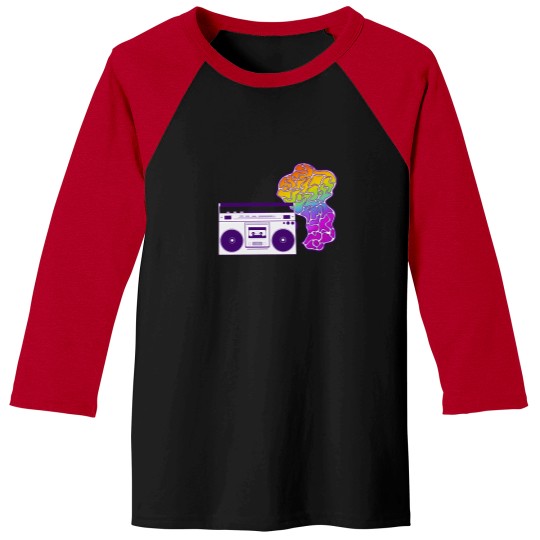 Discover 80S Boombox 1 Baseball Tees