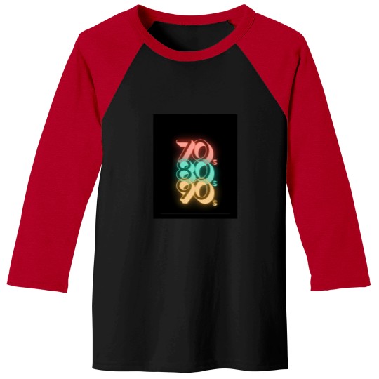 Discover 70 S 80 S 90 S Glow Baseball Tees