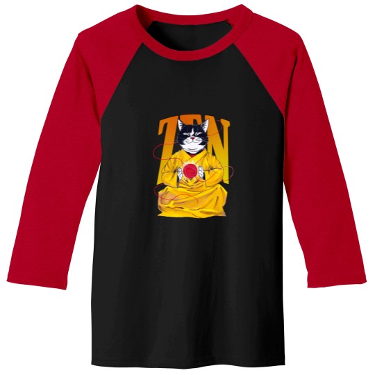 Discover Keep Calm And Meowditate Zen Version Baseball Tees