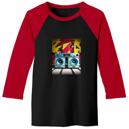 Discover 80'S Boombox 3 Baseball Tees