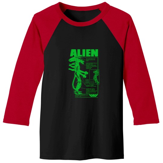 Discover Alien Specimen  Acid Green Baseball Tees