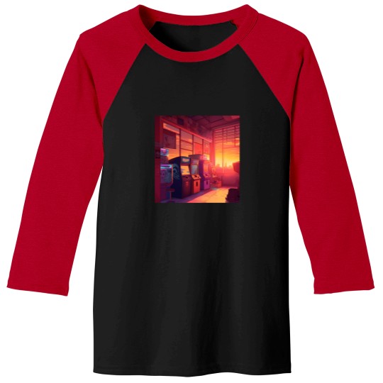 Discover 80'S Arcade Room 1 Baseball Tees