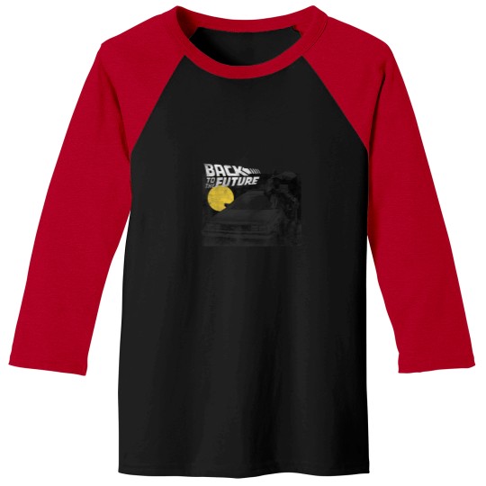 Discover Back To The Future Delorean Fade Portrait Baseball Tees