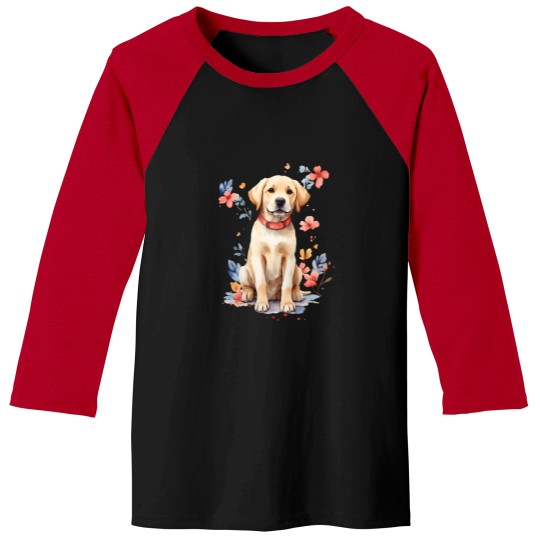 Discover Labrador Love In Bloom Baseball Tees