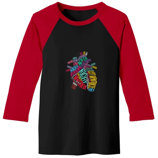 Discover Anatomical Heart Design Cardiac Cardiovascular I Baseball Tees