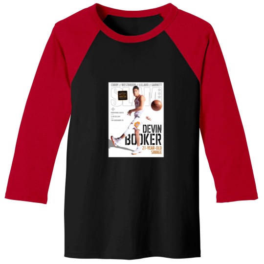Discover Devin Booker SLAM Poster Baseball Tees, Devin Booker Magazine Baseball Tees