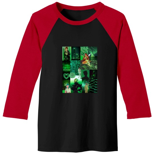 Discover Green Collage Active Baseball Tee - Sporty Look